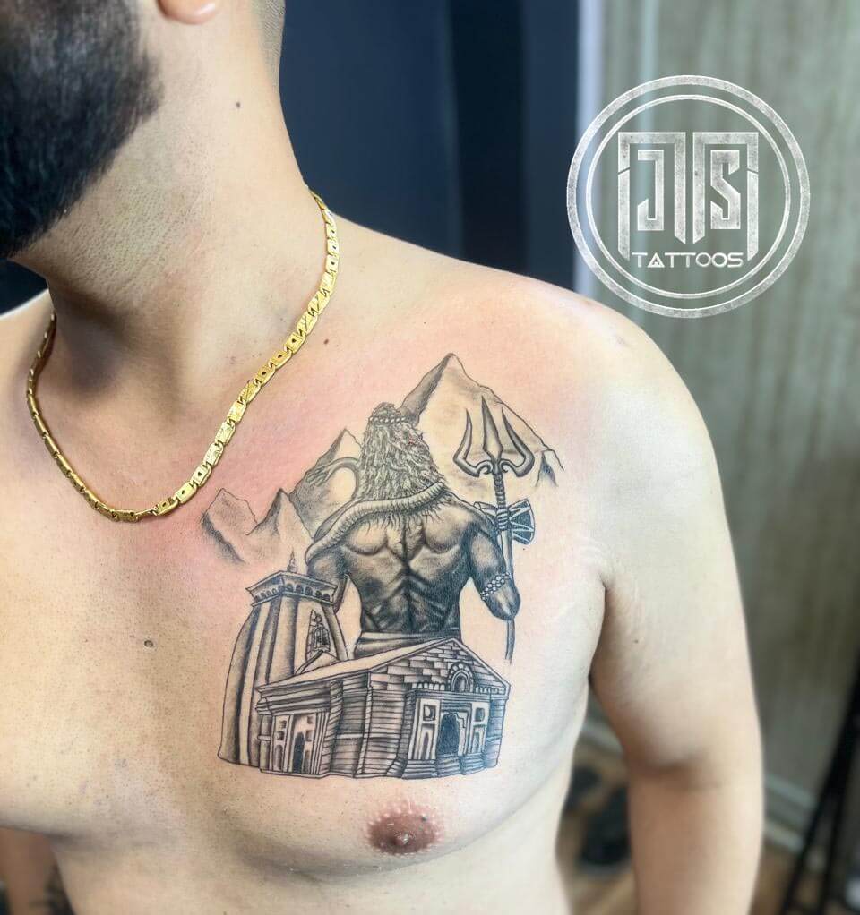 Shiva portrait tattoo Delhi